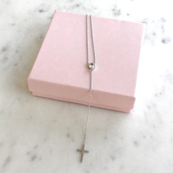 Jewelry - Sale $26 Firm! Sterling Silver Cross Drop Necklace